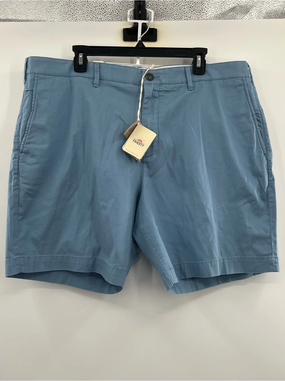 New Faherty Island LIfe Shorts Organic Cotton Size Men's 40 Blue Chino Preppy 8